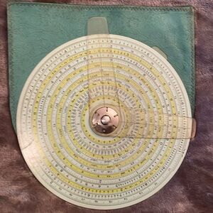 Binary Slide Rule 1940, with case. Made in USA. Copyrighted.